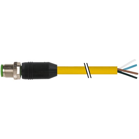 Murrelektronik M12 male 0 Degree / M12 male 0 Degree shielded Ethernet, TPE 2x2x24AWG SF/UTP CAT5 7700-12021-1501000